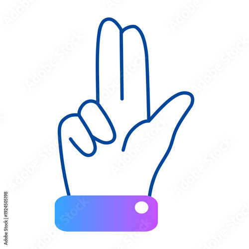 A doodle icon representing the alphabet yz hand sign 