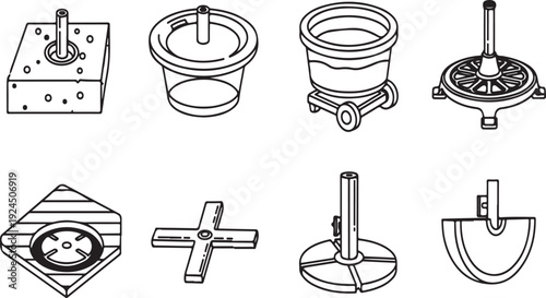 A comprehensive illustration of various types of kitchen tools and utensils. Vector