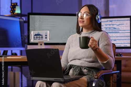 Beautiful young female prog...