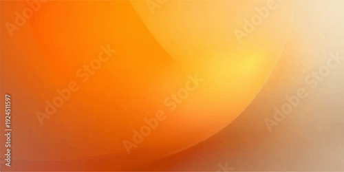 Abstract orange background with bubbles features a bright summer sun design and soft yellow vector waves creating a flow of energy through a gradient light texture