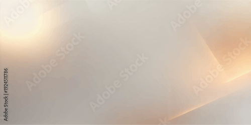 An abstract nature landscape featuring a bright blue sky with clouds and colorful rainbow rays reflecting over the calm ocean water under soft sunlight