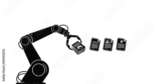 Robotic arm assembling electronic devices in factory