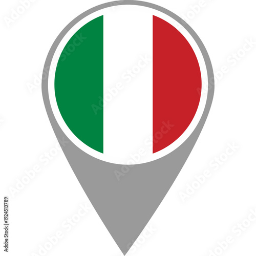 Free Download Italy flag location pin, Italy flag on location pin, Italy map pointer in high quality - GFXLoad