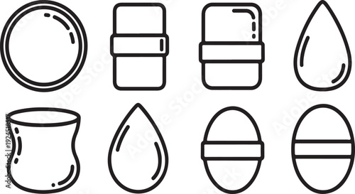 A collection of various shapes and containers used for holding liquids Vector
