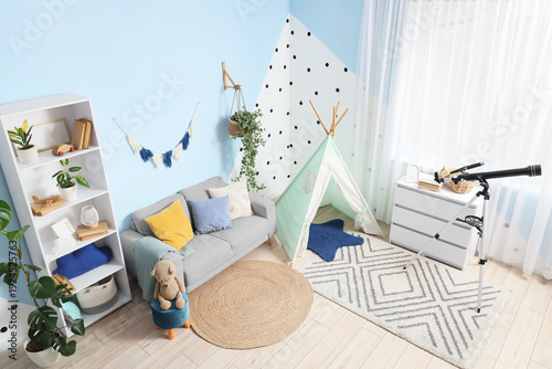 Interior of stylish childre...