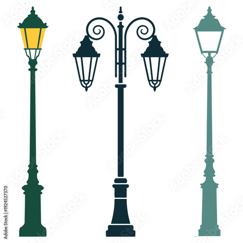 street lamp vector