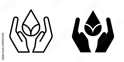 Save water icon, element icon for design branding, print, and digital media