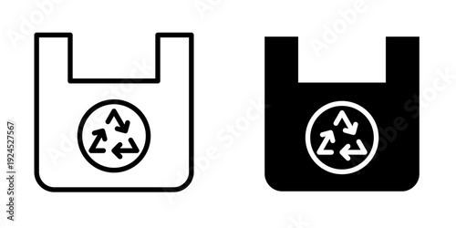 Recycled plastic icon, element icon for design branding, print, and digital media