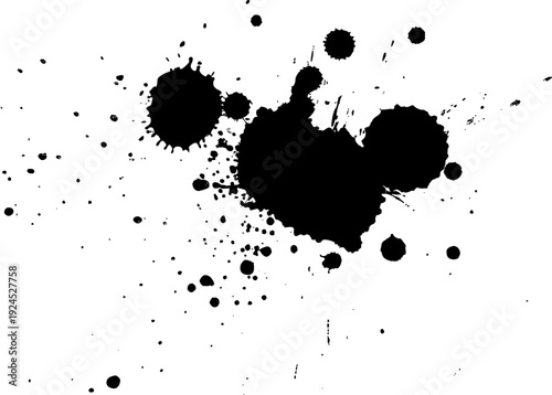black brush dropped painting splatter splash artistic grunge graphic element