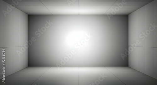 Creative Light Space Representation  Abstract White Room Concept for Presentation  Studio Interior Template Background