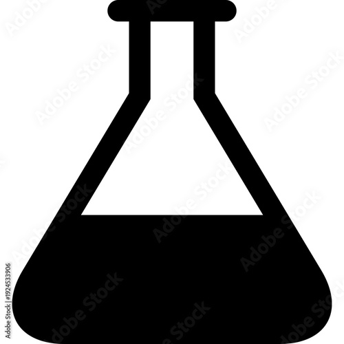 vector illustration of a test tube with chemical formula