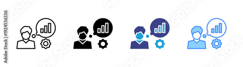 Expectation icon set multiple style collection