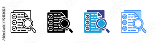 Evaluation icon set multiple style collection