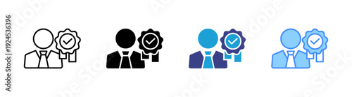 Expert icon set multiple style collection