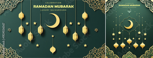 elegant islamic ramadan celebration background, Ramadhan kareem background for banner & social media template