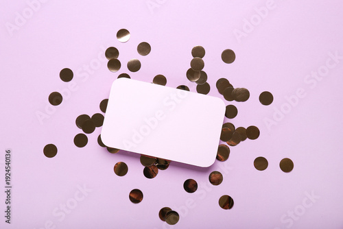 Composition with confetti a...