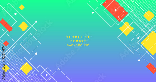 斜めの四角形と線で構成された幾何学的な背景素材