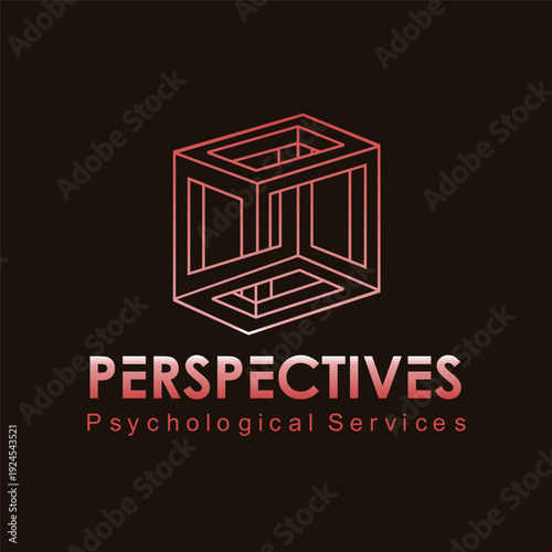 Isometric 3D cubes and rectangular boxes. Perspective cube three-dimensional geometry shape line design