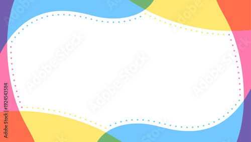 曲線のシンプルな背景、フレーム、16:9サイズ