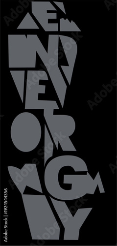 Modern Typography and Graphic Elements for Fitness Activewear and Gym T-Shirt Design