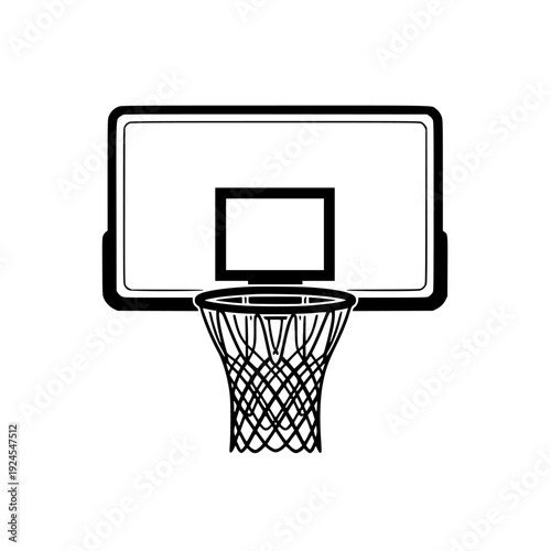 basketball hoop backboard icon vector isolated on white background