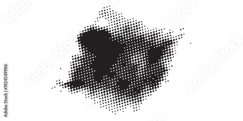 Abstract Halftone Dot Pattern Grunge Texture Background.