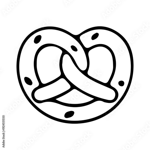 Classic Soft Pretzel Outline