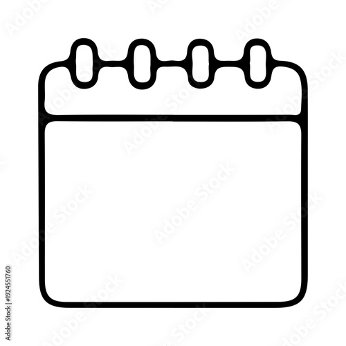 Simple Calendar Icon Outline