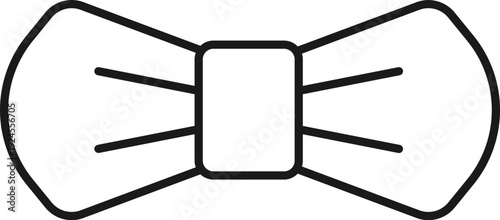 Bow tie icon. silhouette Vector illustration. Simple outline of a bow tie icon. Vector illustration symbolizing fashion and elegance. Editable stroke. Classic black bow tie silhouette bow icon.
