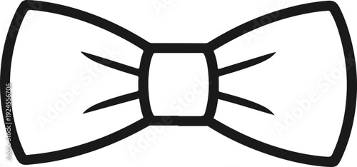Bow tie icon. silhouette Vector illustration. Simple outline of a bow tie icon. Vector illustration symbolizing fashion and elegance. Editable stroke. Classic black bow tie silhouette bow icon.