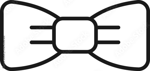 Bow tie icon. silhouette Vector illustration. Simple outline of a bow tie icon. Vector illustration symbolizing fashion and elegance. Editable stroke. Classic black bow tie silhouette bow icon.