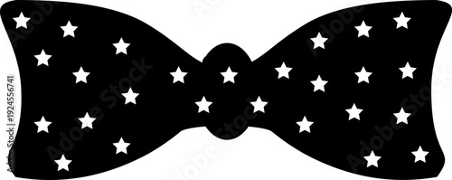 Bow tie icon. silhouette Vector illustration. Simple outline of a bow tie icon. Vector illustration symbolizing fashion and elegance. Editable stroke. Classic black bow tie silhouette bow icon.