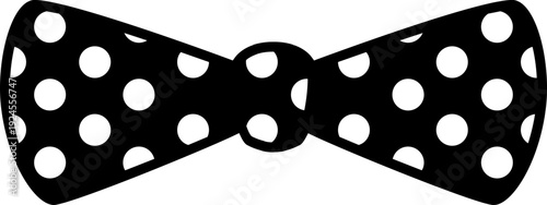 Bow tie icon. silhouette Vector illustration. Simple outline of a bow tie icon. Vector illustration symbolizing fashion and elegance. Editable stroke. Classic black bow tie silhouette bow icon.