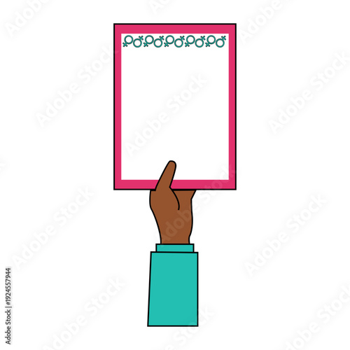 Holding Up a Blank Sign