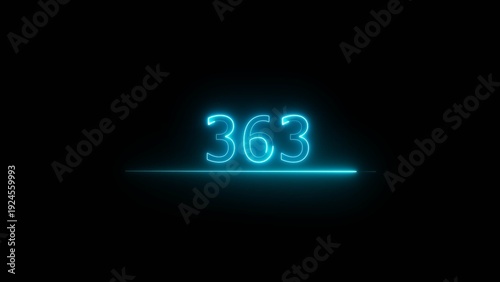 Wallpaper Mural Business neon number icon illustration.  Countdown neon number text on black background. Torontodigital.ca