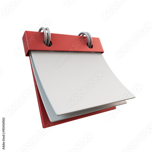 desktop calendar isolated on white