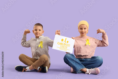 Little children with paper ...