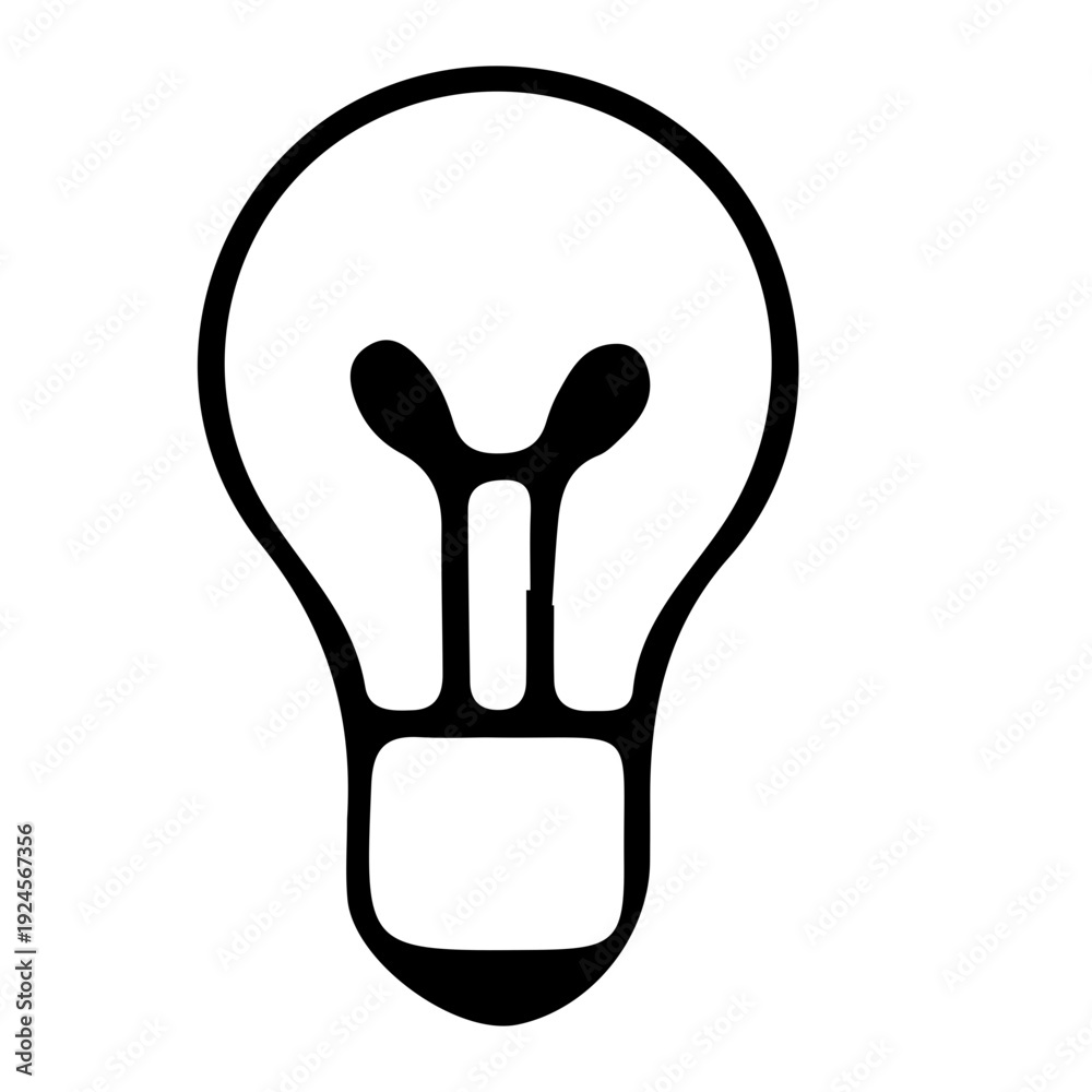Fototapeta premium Light Bulb Icon Outline