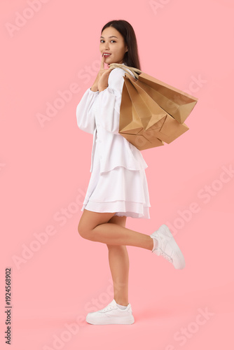 Surprised young woman with ...