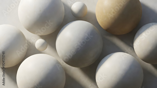 Abstract 3D spheres composition background