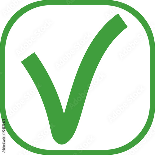 green check mark with data style, agree sign	
