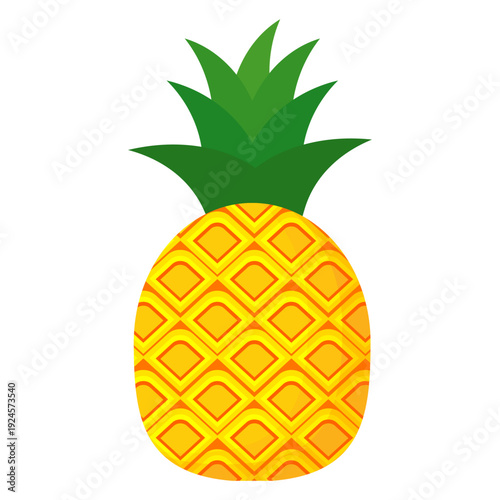 Fresh pineapple fruit illustration, summer pineapple fruit theme. Summer design for holiday promotion and printed on clothing.