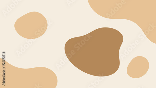 Soft organic blob shapes in sand and cream palette. Scandinavian-inspired printable poster perfect for calm, modern interiors and minimalist decor lovers.