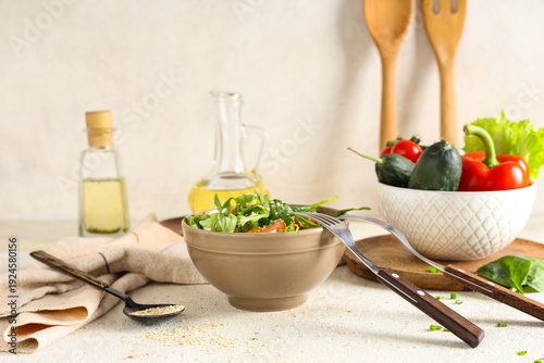 Bowl of fresh vegetable sal...