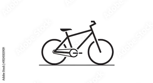 Modern bicycle in sleek minimalist design for urban cycling