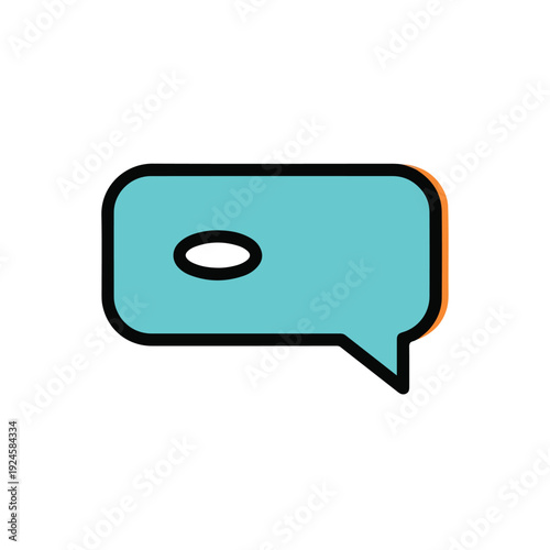 Speech Bubble with a Hole Illustration Isolated on White