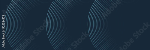 Dark blue abstract background with glowing circle lines. Geometric stripe line art design. Modern shiny blue diagonal rounded lines pattern. suit for bussines,banners,cover,poster