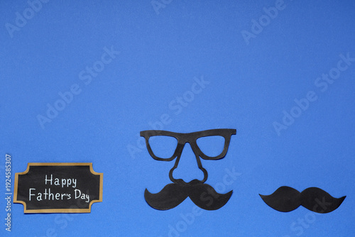 Paper mask with mustache an...