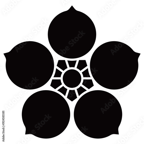 家紋です。実梅鉢といいます。