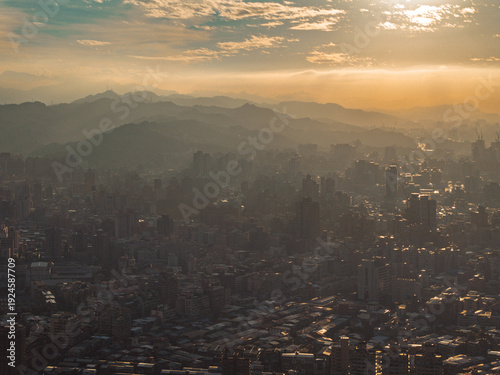Wallpaper Mural Taipei Finacial District, capital city of Taiwan, with view of Taipei 101 Tower standing amid skyscrapers Torontodigital.ca
